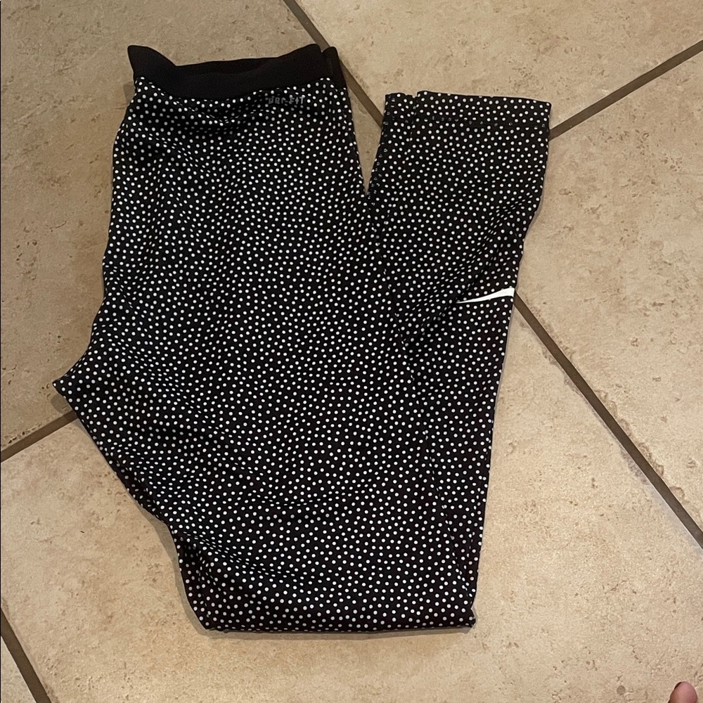 Nine Black and White Polka Dot Pants